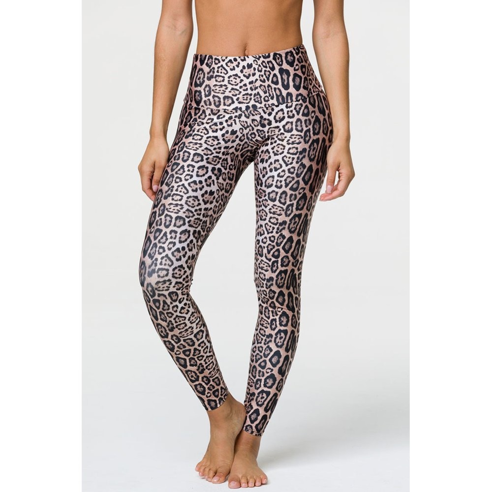 Onzie high-waisted grey leopard print leggings